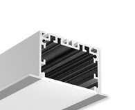 Алюминиевый профиль врезной CX-A045-R 270 2500x65/50x35мм с рассеивателем, C1