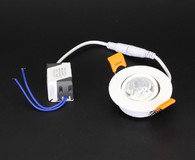 Светодиодный светильник точечный THD-1W B401 220V, 1W, warm white, белый корпус, C1